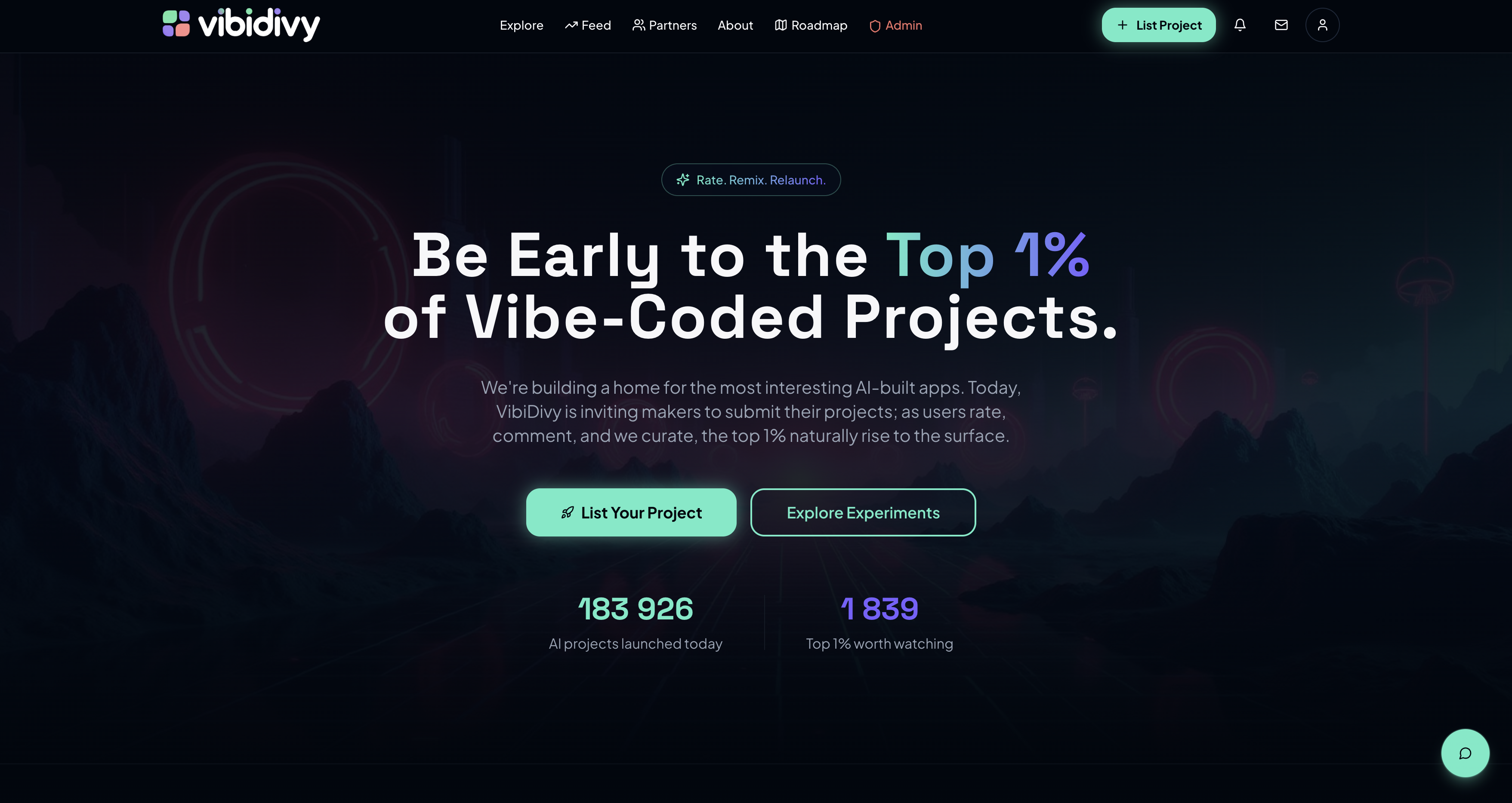 VibiDivy - Llegue temprano al 1% superior de los proyectos codificados por Vibe media 2