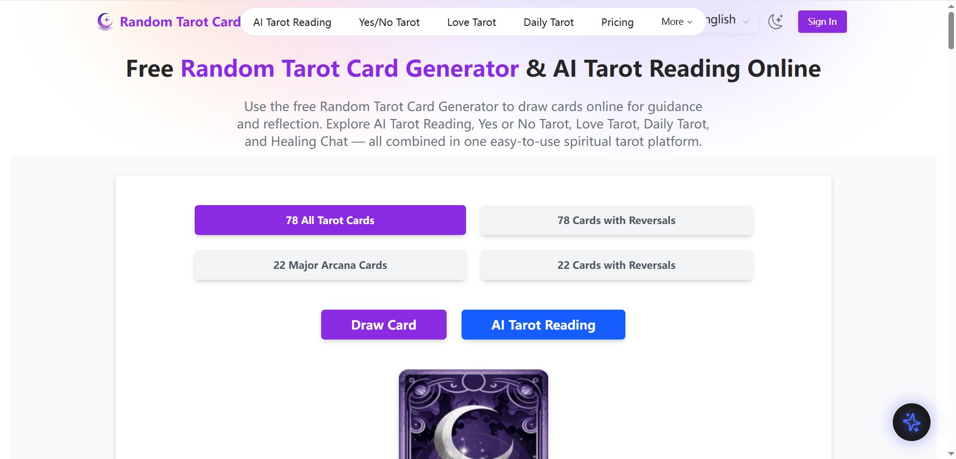 Tarjeta de tarot aleatorio - Herramienta gratuita de lectura de tarot con IA y generador de cartas de tarot aleatorias media 1