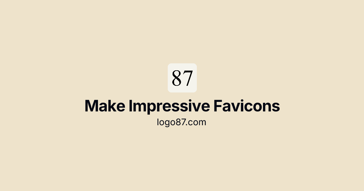 logo87.com - 印象的なファビコンを数秒で作成メディア1
