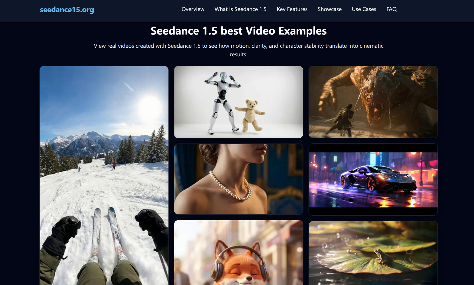 シーダンス 1.5 AI ビデオ - Seedance 1.5 – ByteDance の高度な AI ビデオ ジェネレーターメディア1