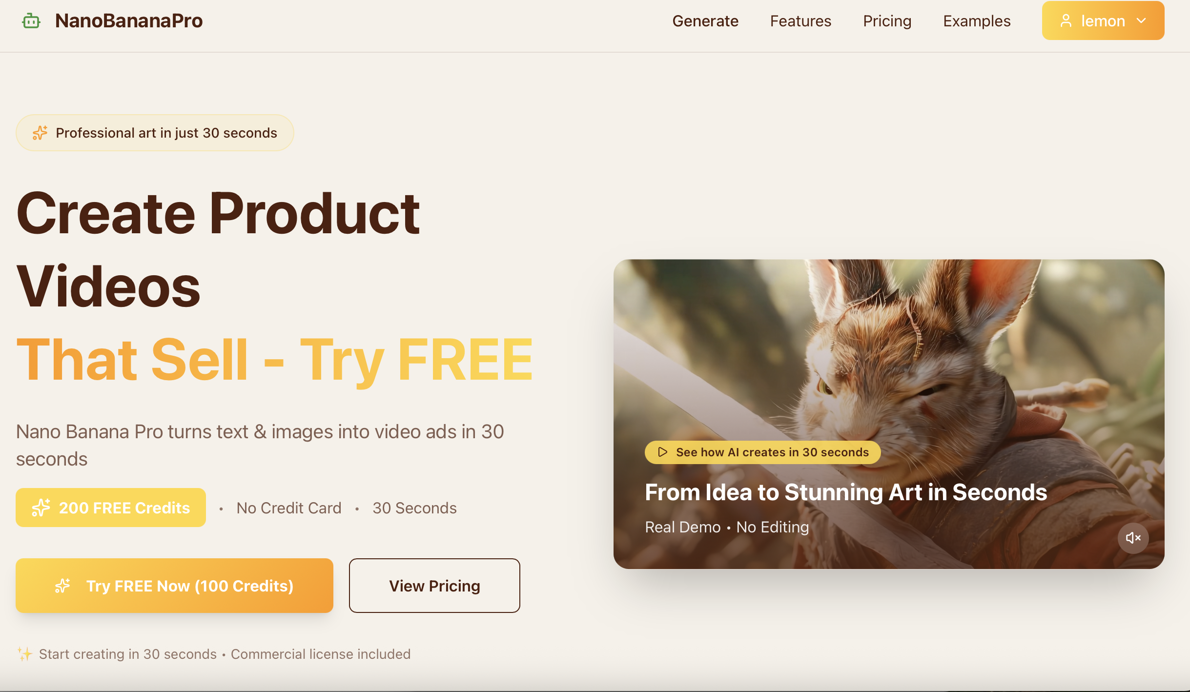 Nano Banana Pro Video - Create Product Videos That Sell - Try FREE Nano Banana Pro turns text & images into video ads in 30 seconds media 1
