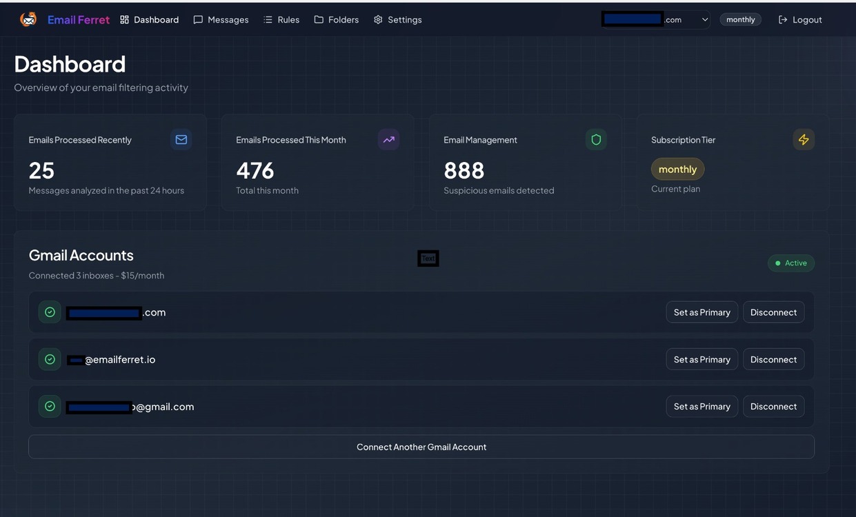 Email Ferret - Email automation, Gmail productivity, Inbox management, AI email assistant media 1