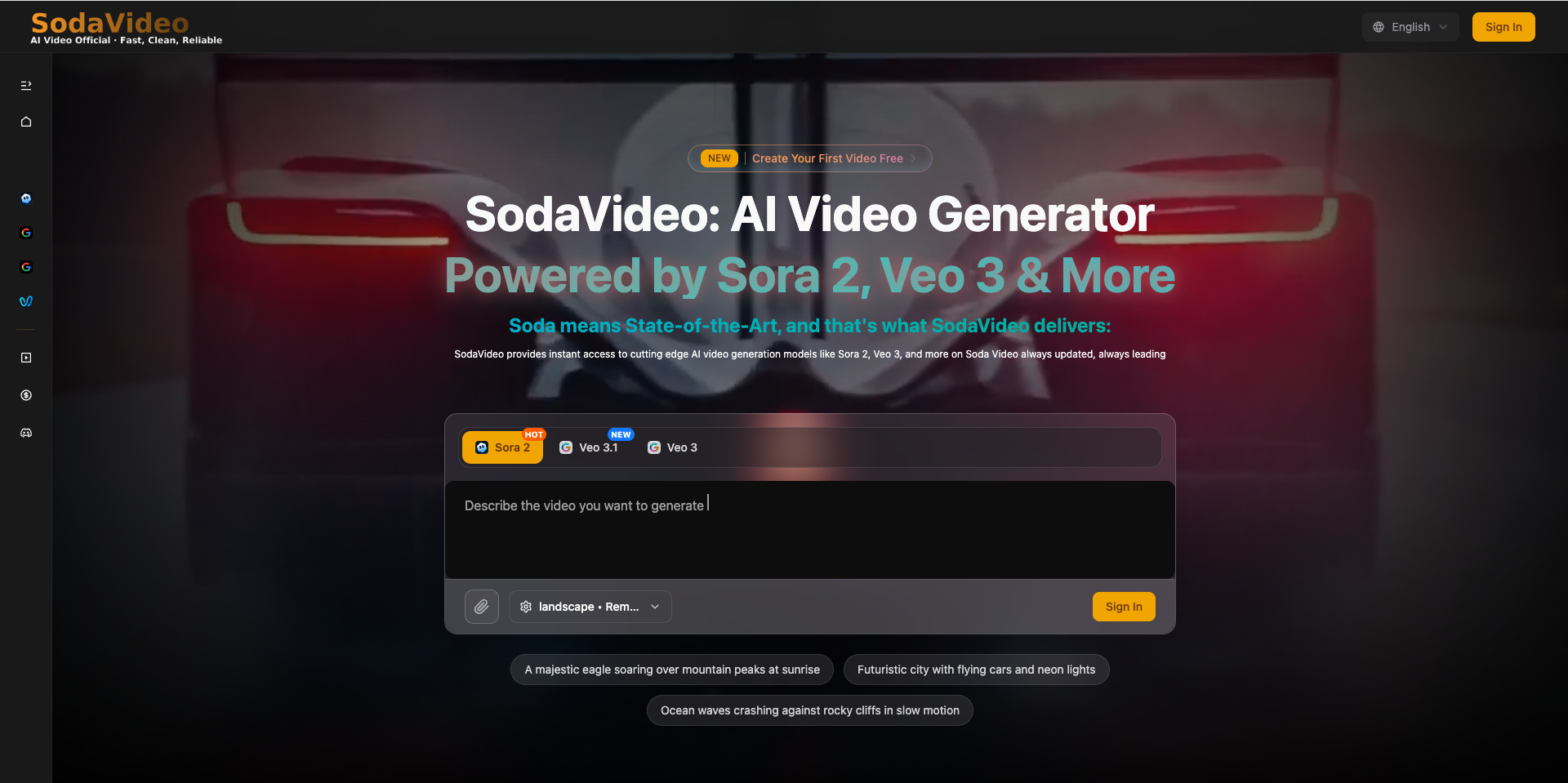 蘇打視頻 - SodaVideo — 一體化人工智能視頻生成器 media 1