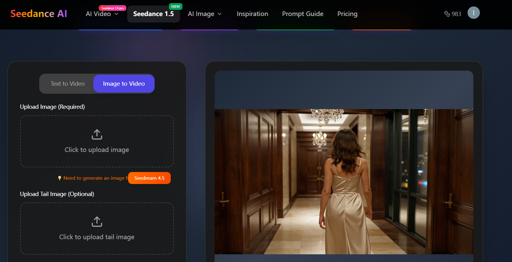 Seedance 1.5 Pro - 具有同步音頻的 AI 視頻生成器 - 使用人工智能生成的音頻、對話和音樂創建令人驚嘆的 1080p 電影視頻 - 一鍵完成 media 1