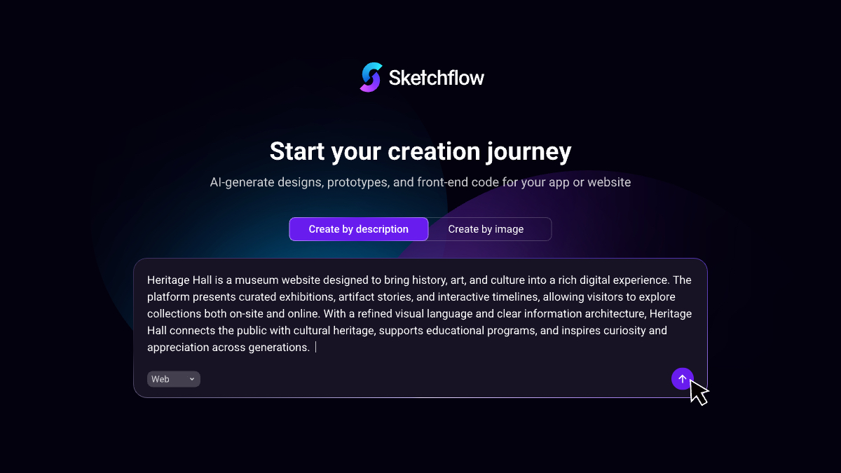 Sketchflow.ai - Платформа на базе искусственного интеллекта с видимыми действиями пользователя, интерактивными прототипами и генератором кода. медиа 2
