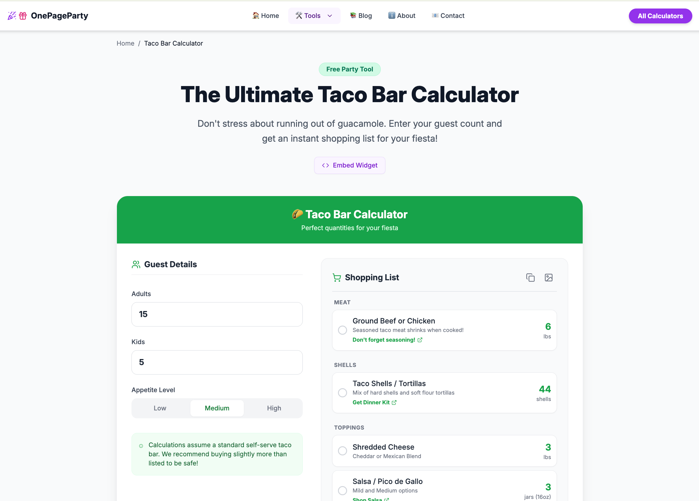 Media OnePageParty - Kira makanan parti, minuman dan buat sepanduk secara percuma. 2