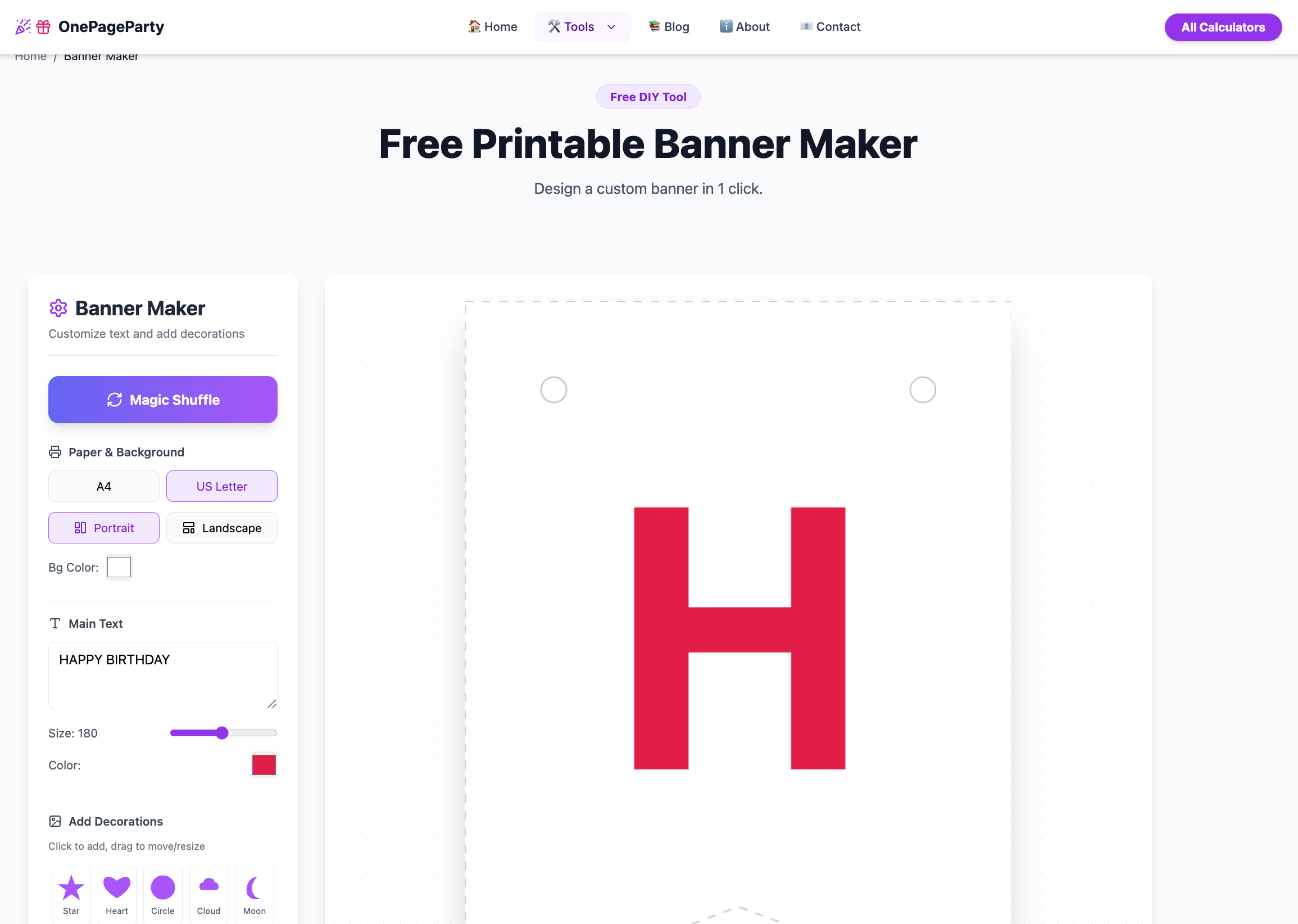 Media OnePageParty - Kira makanan parti, minuman dan buat sepanduk secara percuma. 4