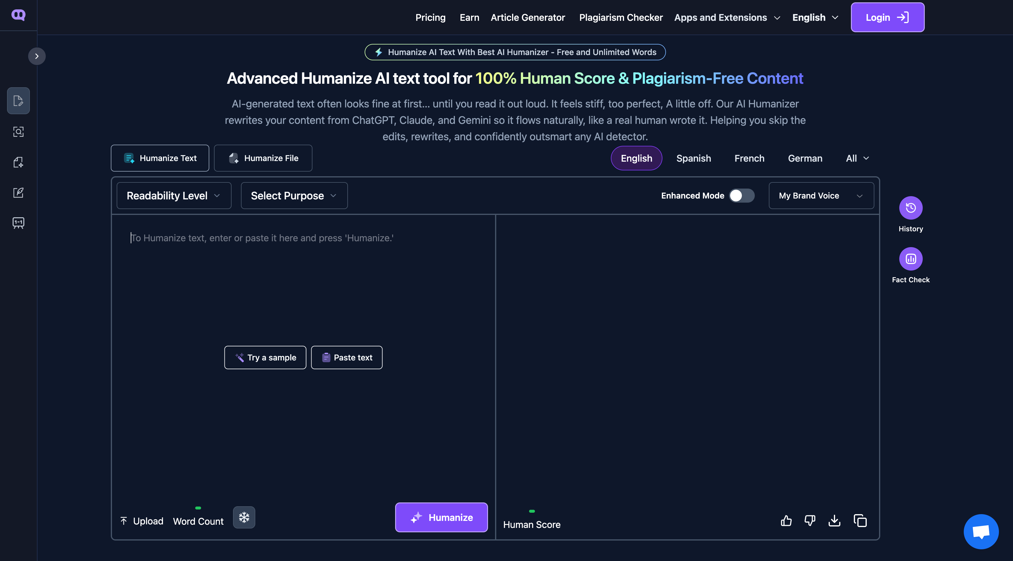 Media Memanfaatkan ai - AIHumanize menukar draf AI robotik menjadi prosa yang lancar dan mesra pembaca dalam beberapa saat. 1