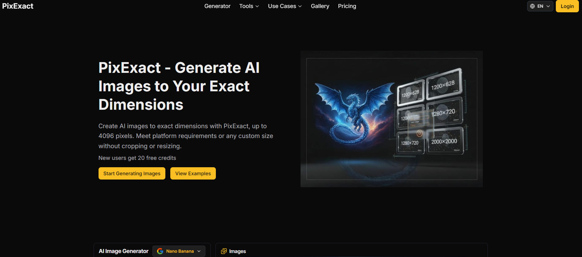 Media PixExact - Hasilkan Imej AI kepada Dimensi Tepat 1