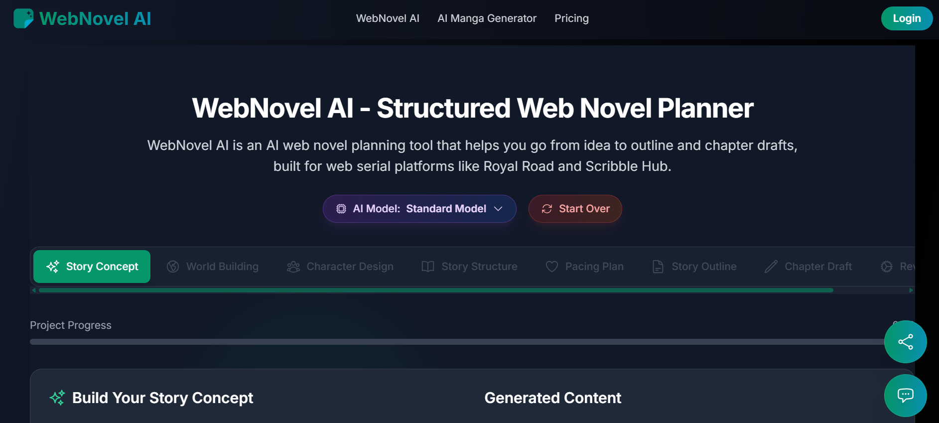 Media Novel web - AI, penjana Penulisan AI, penjana Kandungan AI 1