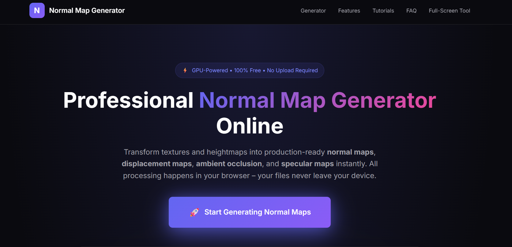 เครื่องสร้างแผนที่ปกติออนไลน์ฟรี - เครื่องสร้างแผนที่ปกติแบบเต็มหน้าจอออนไลน์ไม่มีโฆษณาเพียงแค่ไหล media 1