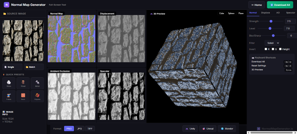 เครื่องสร้างแผนที่ปกติออนไลน์ฟรี - เครื่องสร้างแผนที่ปกติแบบเต็มหน้าจอออนไลน์ไม่มีโฆษณาเพียงแค่ไหล media 2