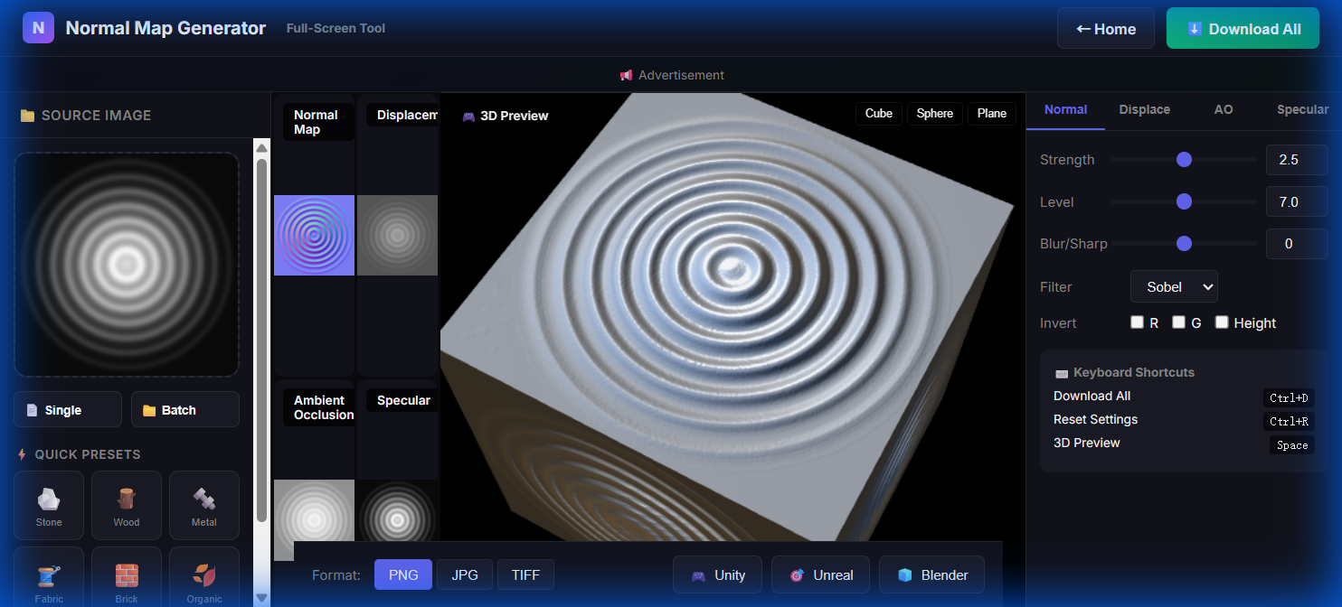 เครื่องสร้างแผนที่ปกติออนไลน์ฟรี - เครื่องสร้างแผนที่ปกติแบบเต็มหน้าจอออนไลน์ไม่มีโฆษณาเพียงแค่ไหล media 3
