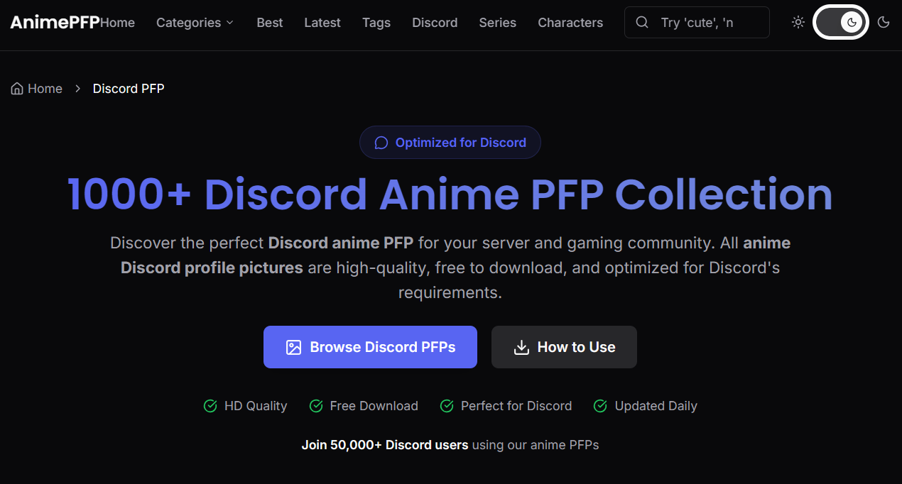 ฟรี Anime PFP Hub