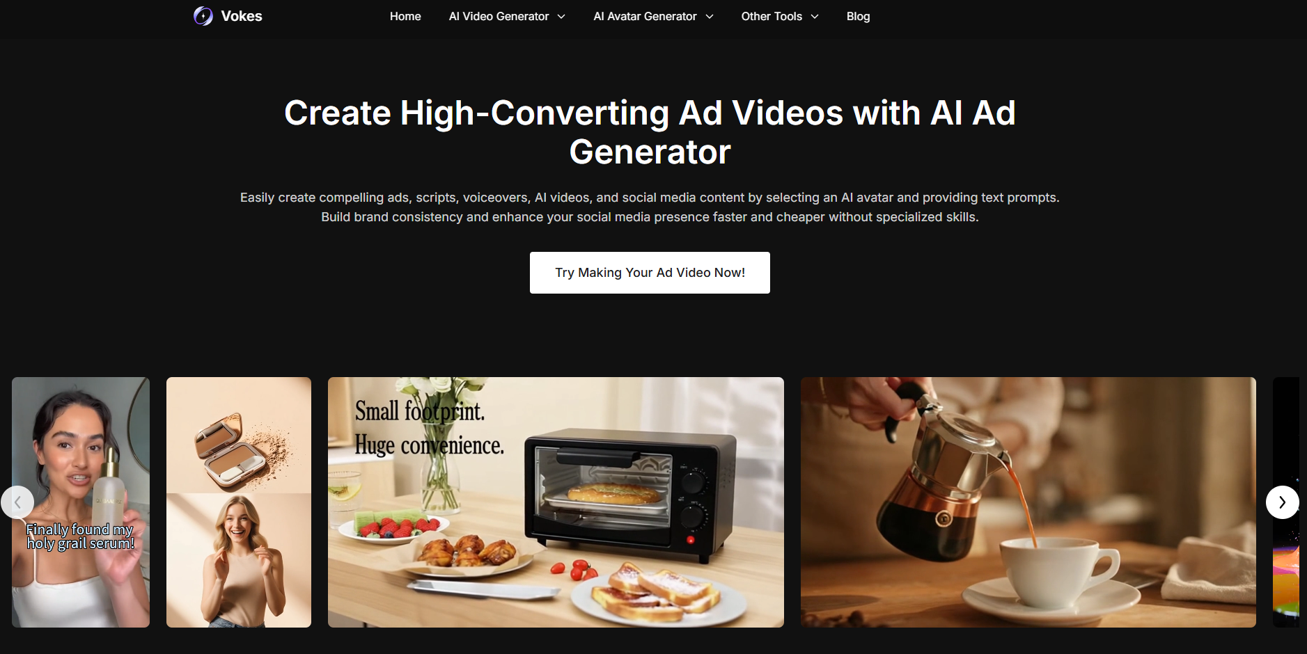 Vokes – เครื่องสร้างวิดีโอ AI - AI Ad Generator, AI Avatar Generator, AI UGC Video, AI Voiceover media 2
