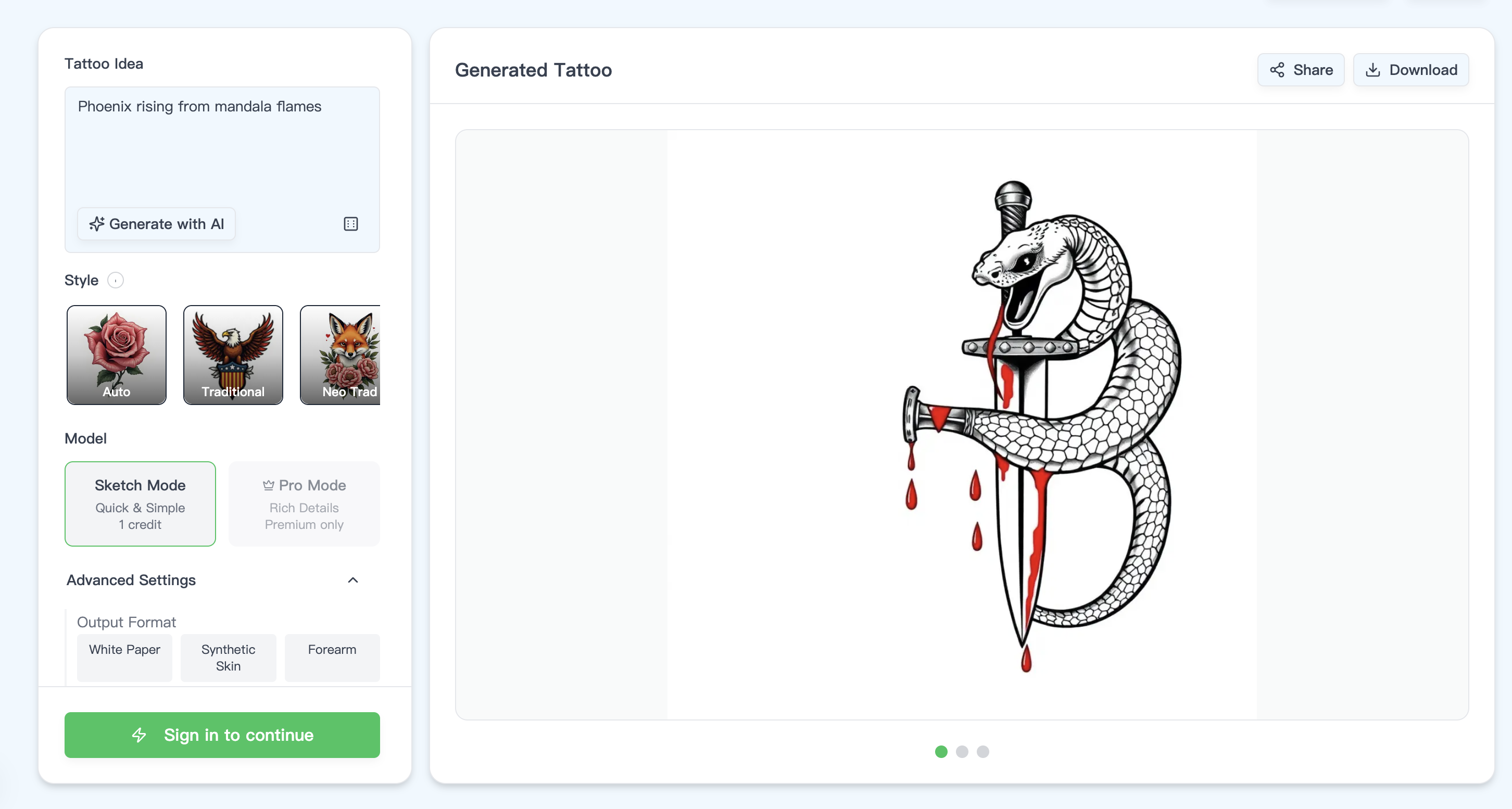 TattooCoverUp.AI - เครื่องกำเนิดการปกปิดรอยสัก AI ปฏิวัติวงการ - เครื่องกำเนิดรอยสัก AI, ​​การเปลี่ยนแปลงรอยสัก, เครื่องกำเนิดรอยสัก AI, ​​ปกปิดแนวคิดเกี่ยวกับรอยสัก, การปรับเปลี่ยนรอยสัก, เครื่องมือวางแผนรอยสัก, ดูตัวอย่างรอยสักดิจิทัล, โซลูชันการปกปิดรอย media 4