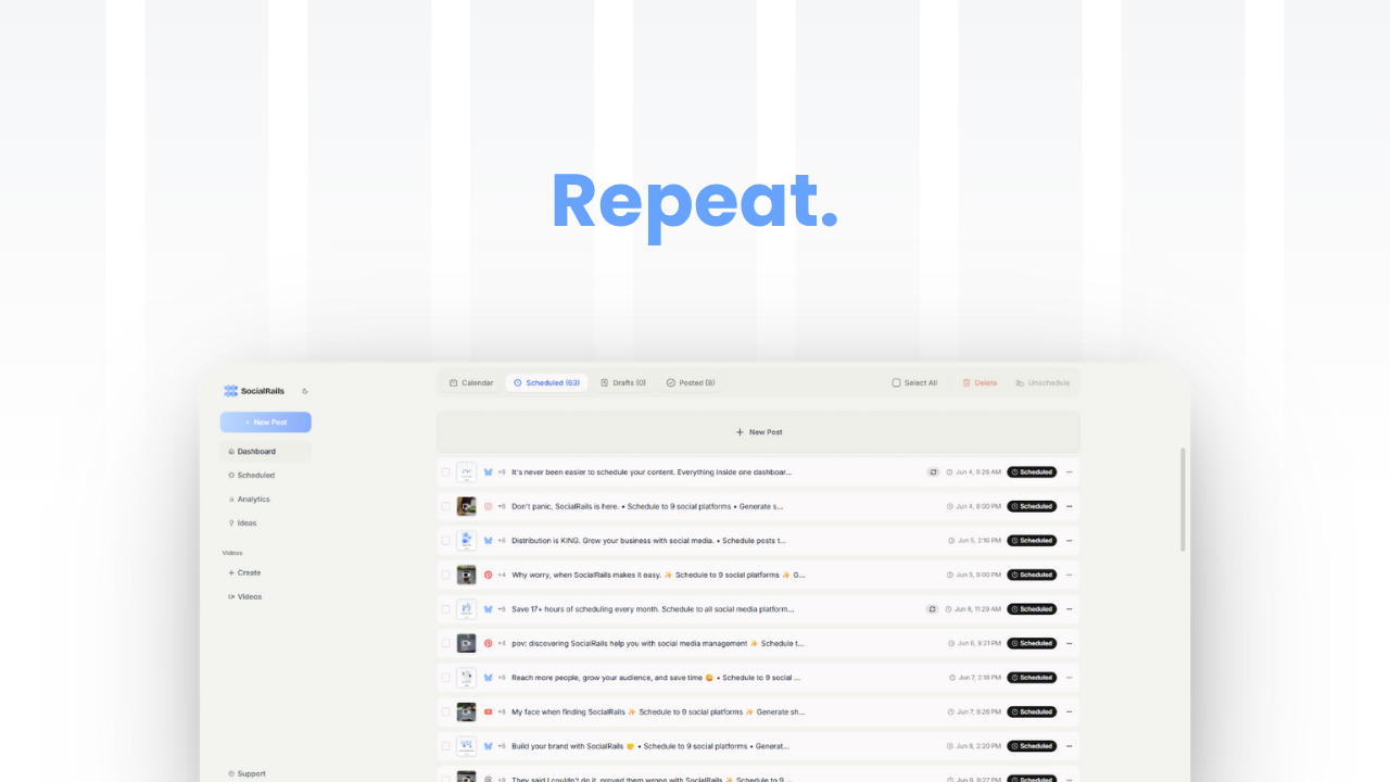SocialRails - Create content, post everywhere media 6