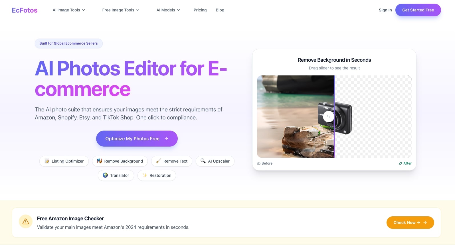 ECFotos | AI Photos Editor for E-commerce