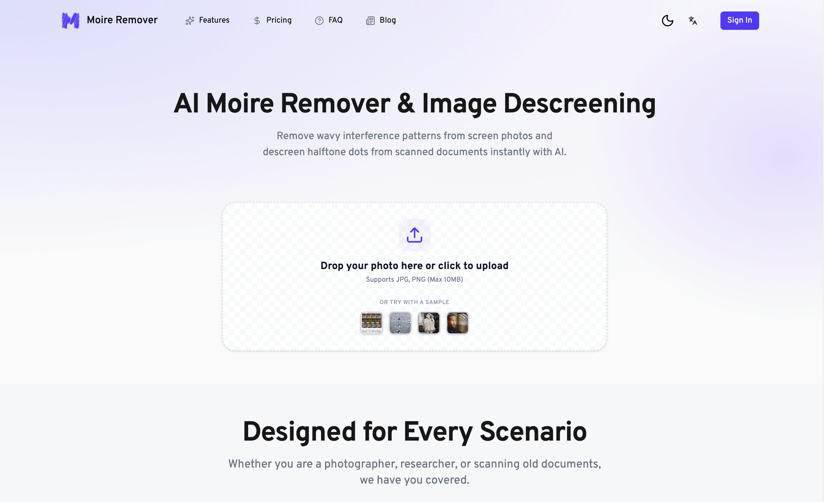 AI Moire Remover