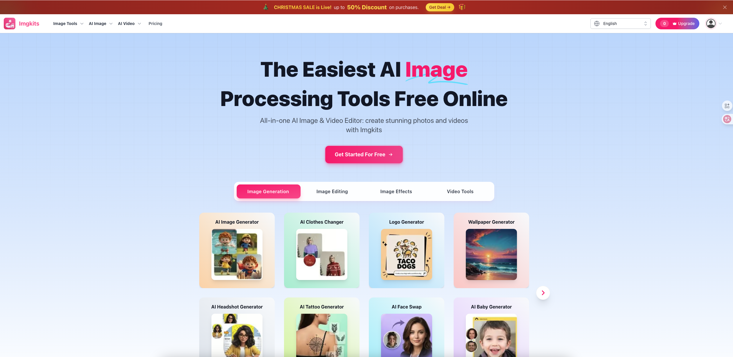 Imgkits - Transform and repair your photos with Imgkits' AI-powered tools. Instantly colorize black-and-white images, remove backgrounds, and apply artistic effects with one click. media 1
