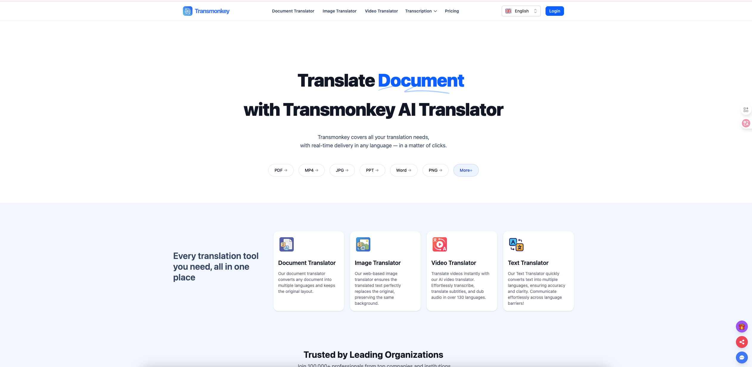 TransMonkey - TransMonkey is an AI-powered translation platform supporting document, image, and video translation with fast, accurate multilingual content conversion. media 1