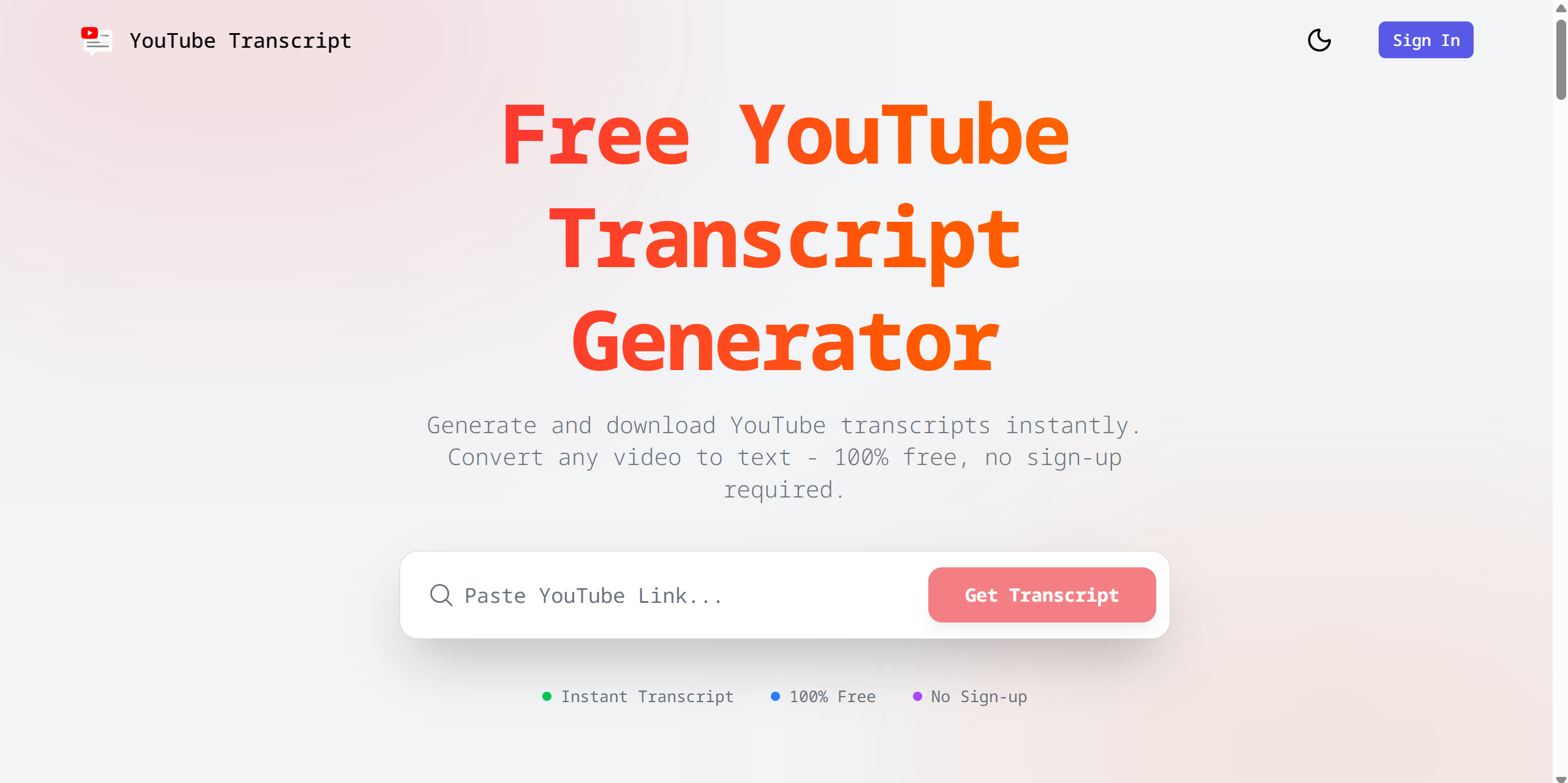 YouTube Transcript - Generate and download YouTube transcripts instantly and 100% free media 1