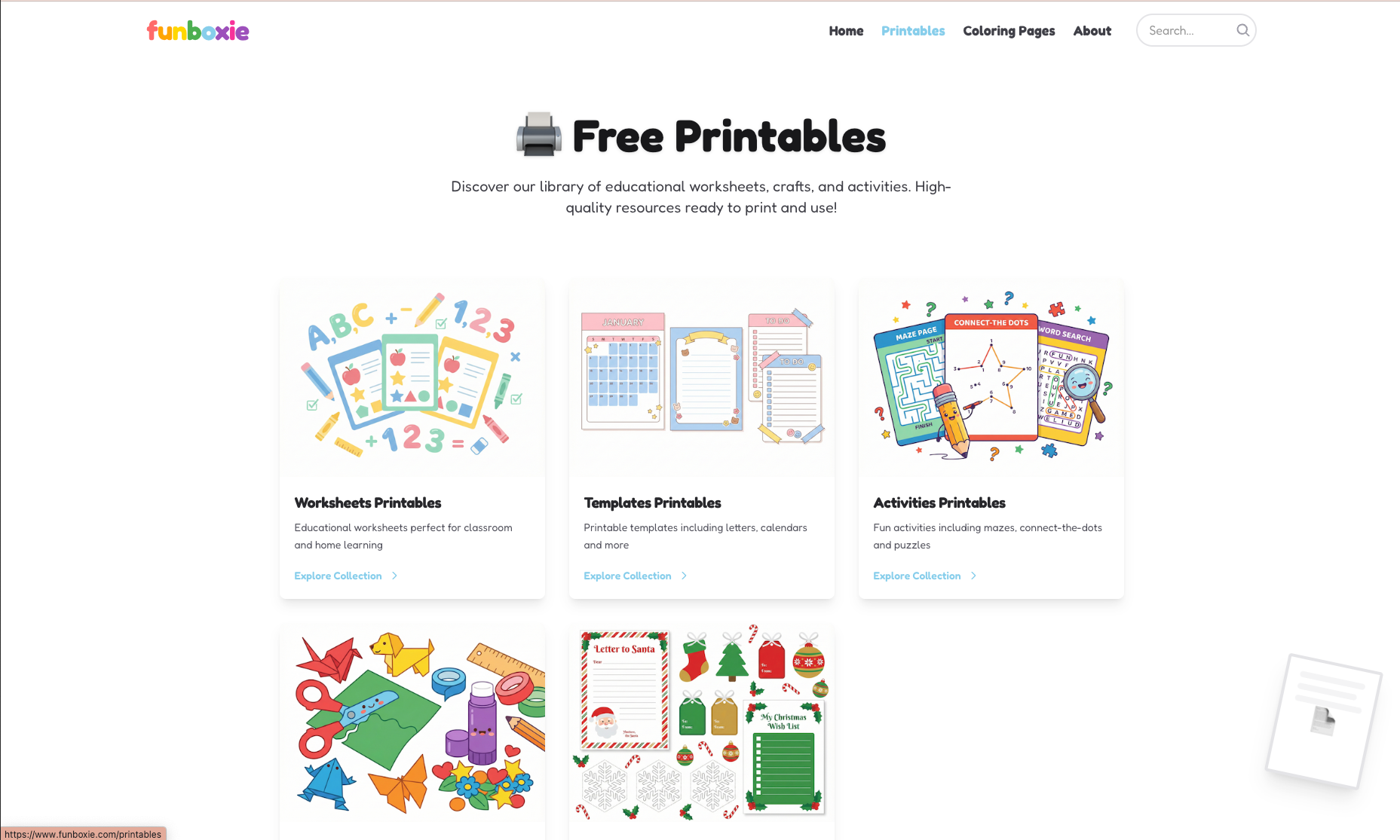 Funboxie - Free Printable Coloring Pages & Worksheets for Kids media 2