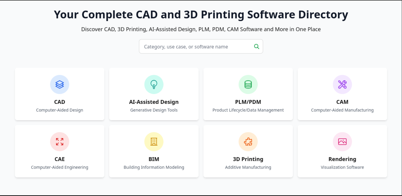 CAD Software Hub  - All-in-one directory for engineering media 1