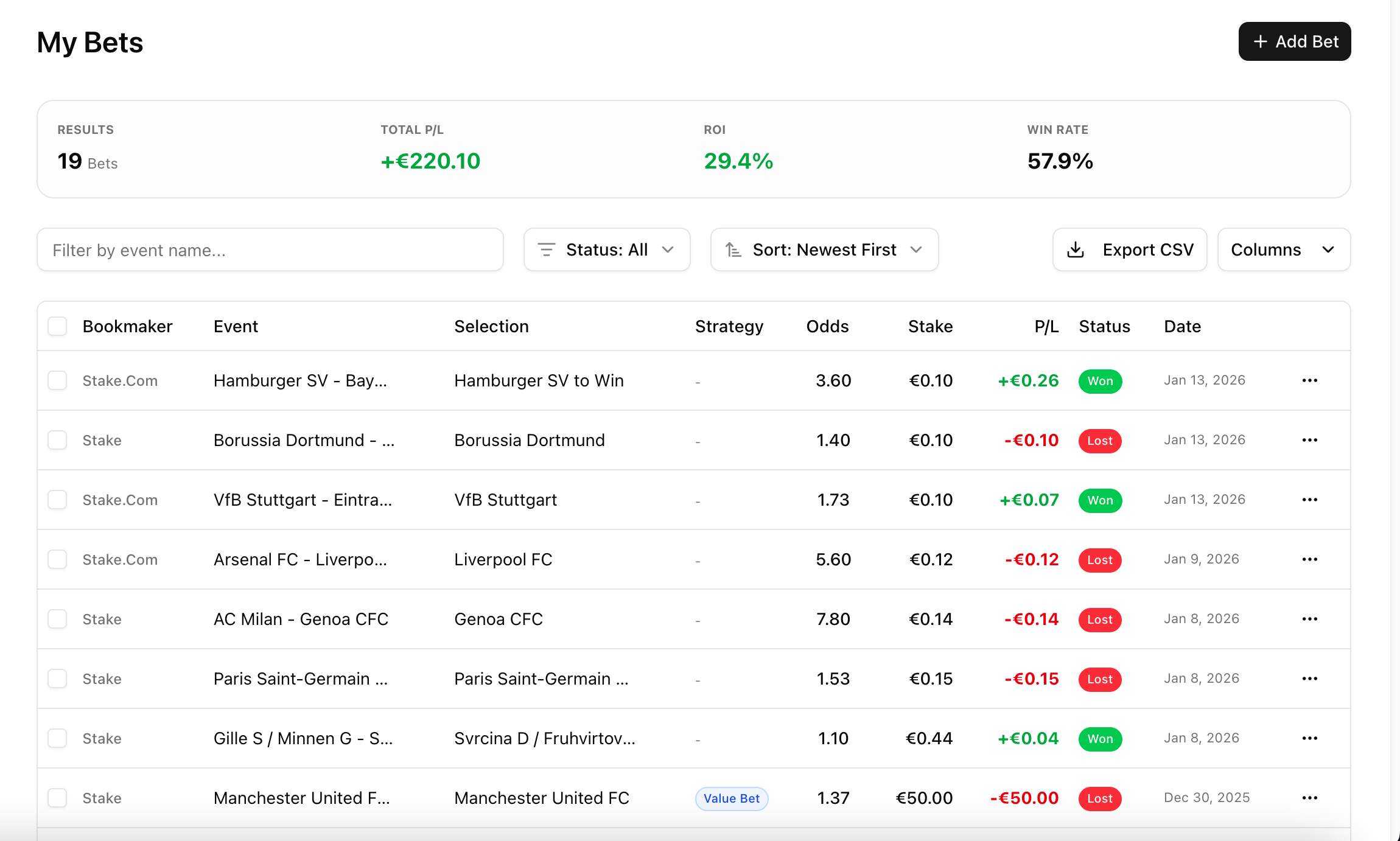 Mybets - Track bets by scanning screenshots. media 1