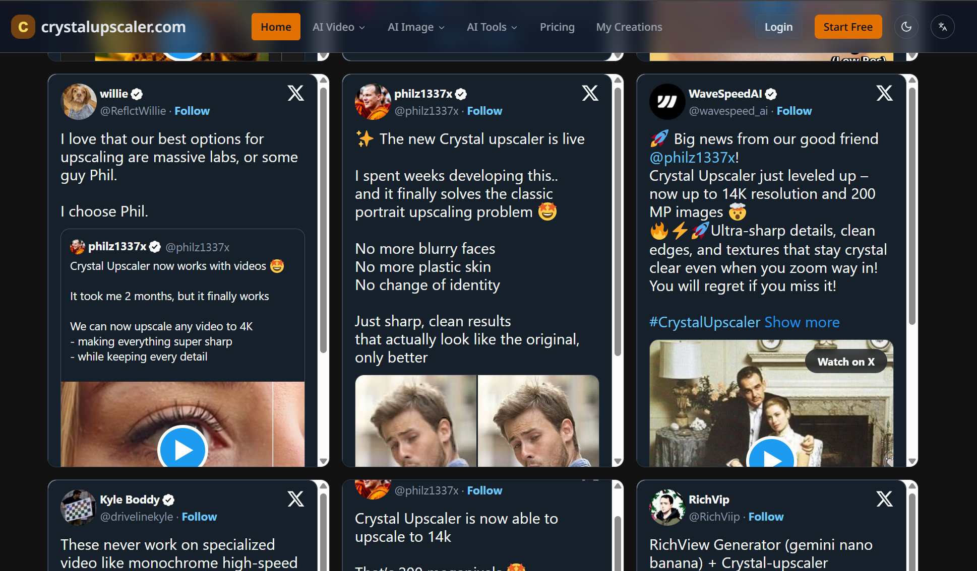 Crystal Upscaler - AI image upscaler built for portraits and faces with 4x resolution media 4