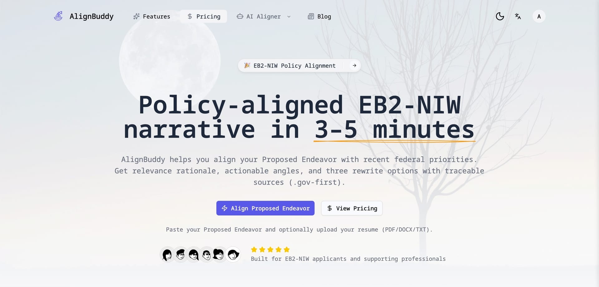 AlignBuddy - AlignBuddy helps you align your Proposed Endeavor with recent federal priorities. media 1