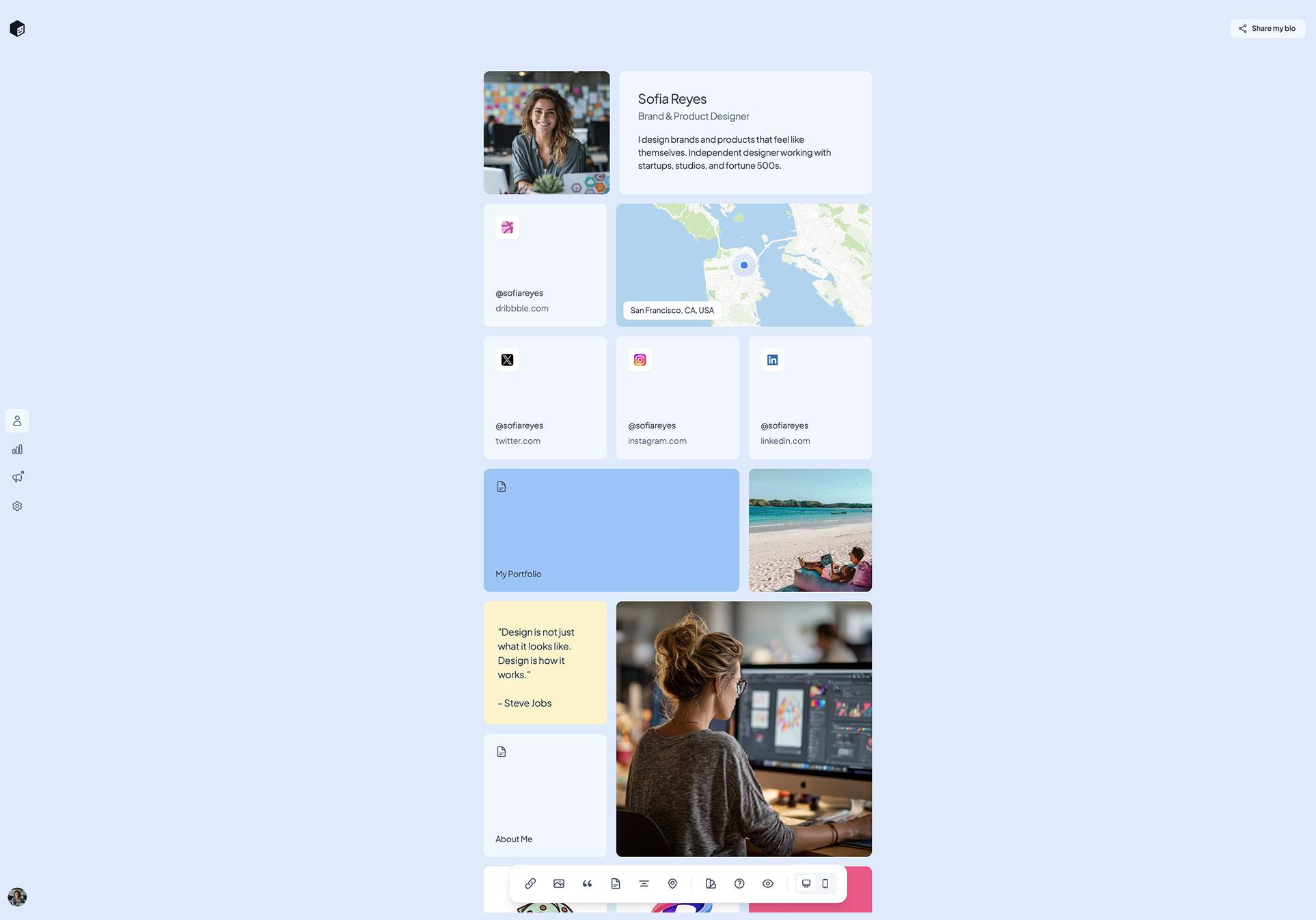 tini.bio - Your whole story, just one link media 1