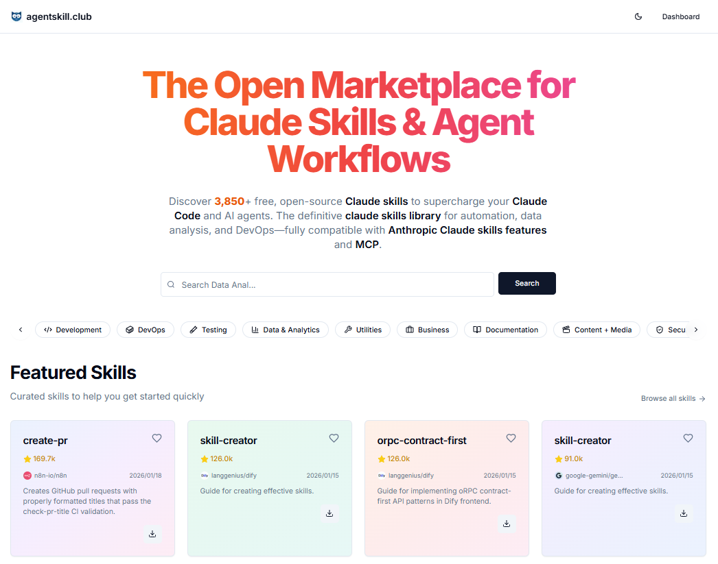 agentskill.club - Discover and manage AI agent skills, synced from GitHub media 1