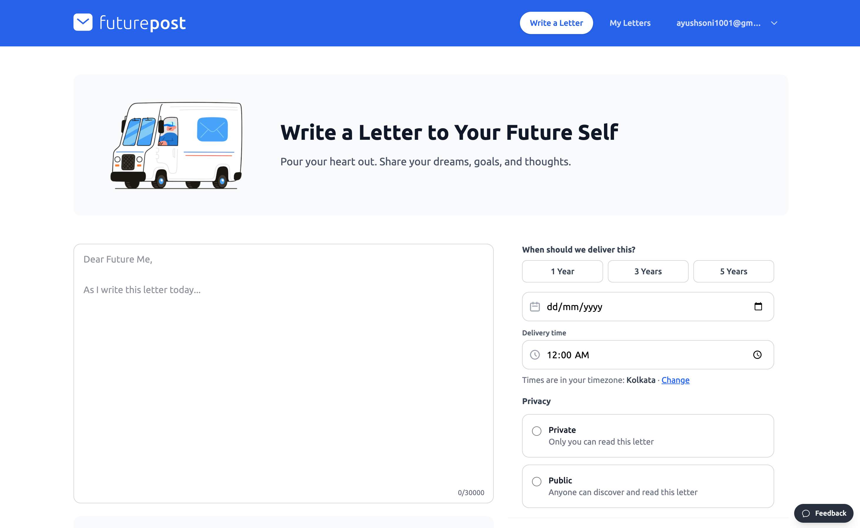 FuturePost - Send a Letter to Your Future Self media 1