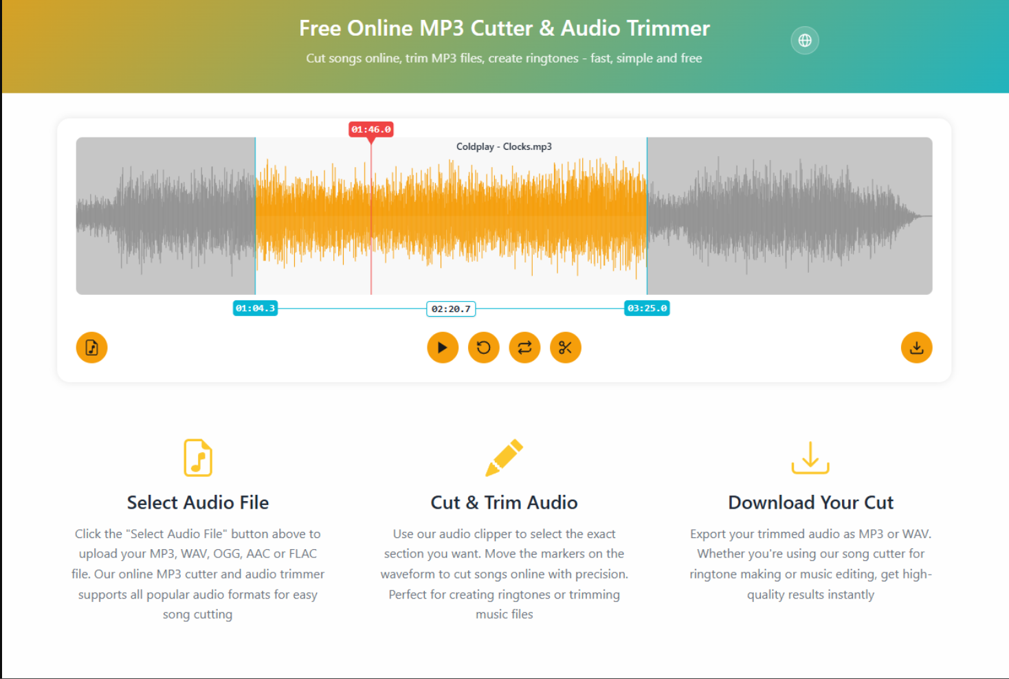 CutMP3 - Free online MP3 cutter and audio trimmer. media 2