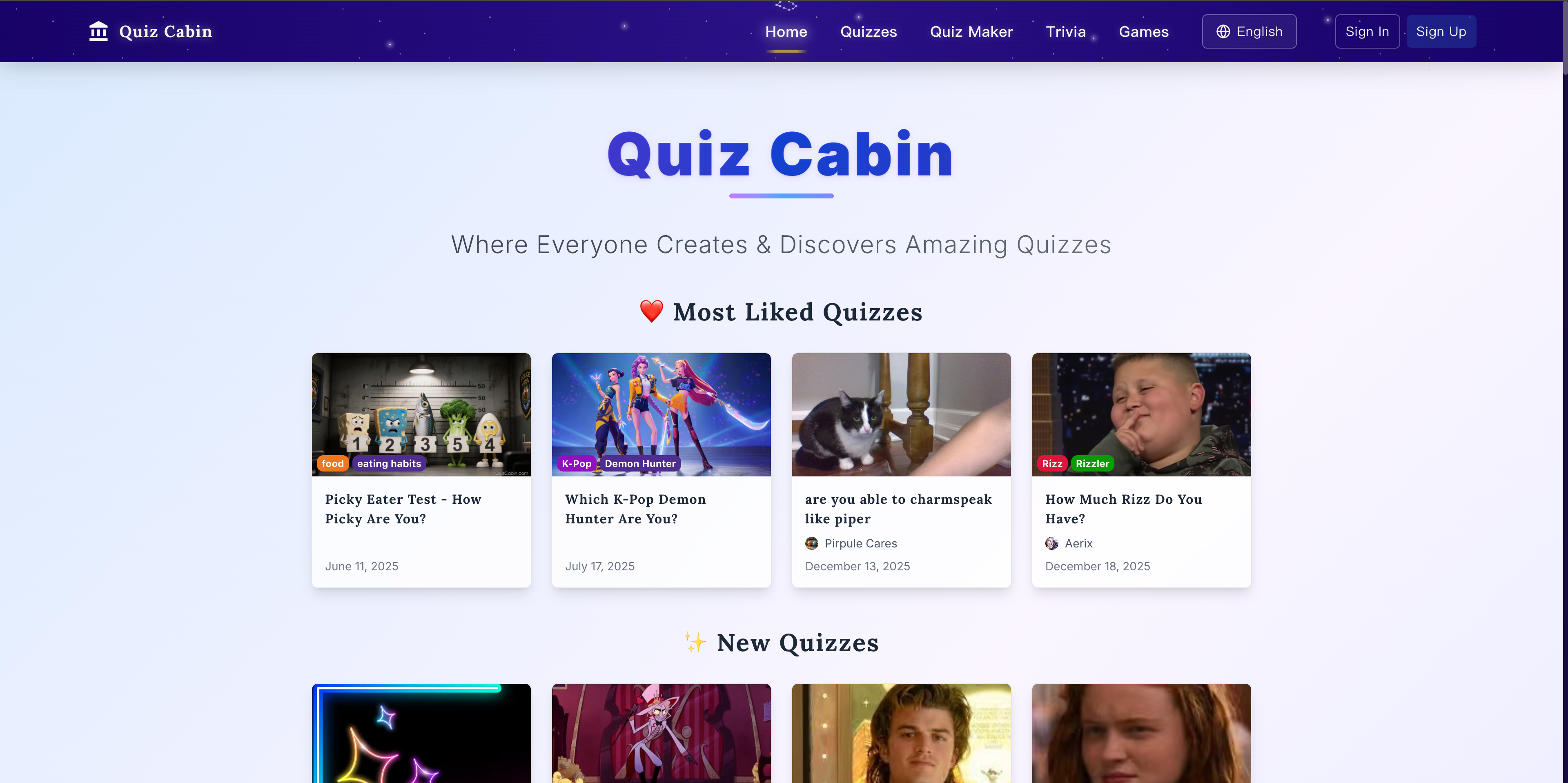 Quiz Cabin - Where Everyone Creates & Discovers Amazing Quizzes media 1