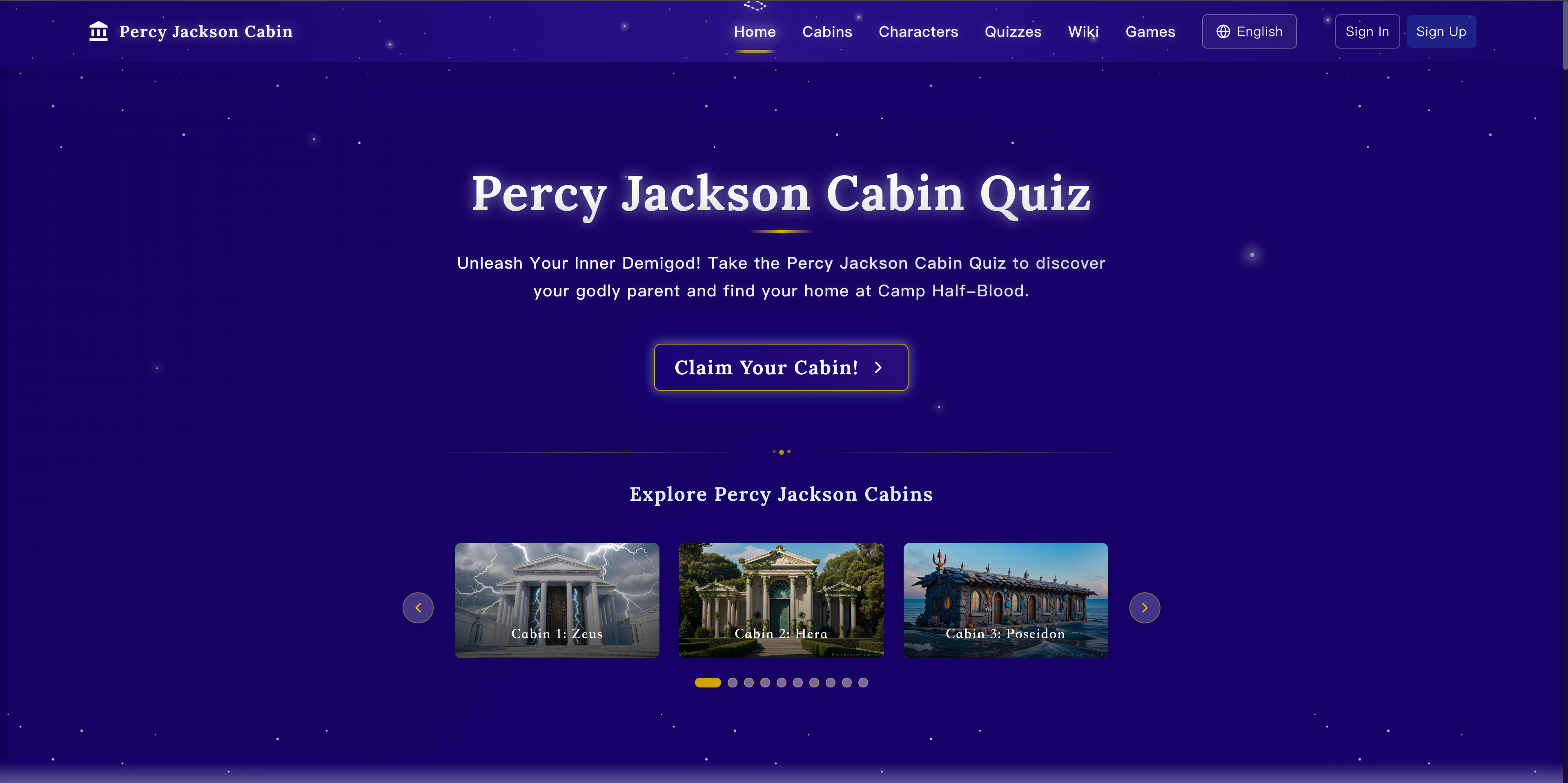 Percy Jackson Cabin