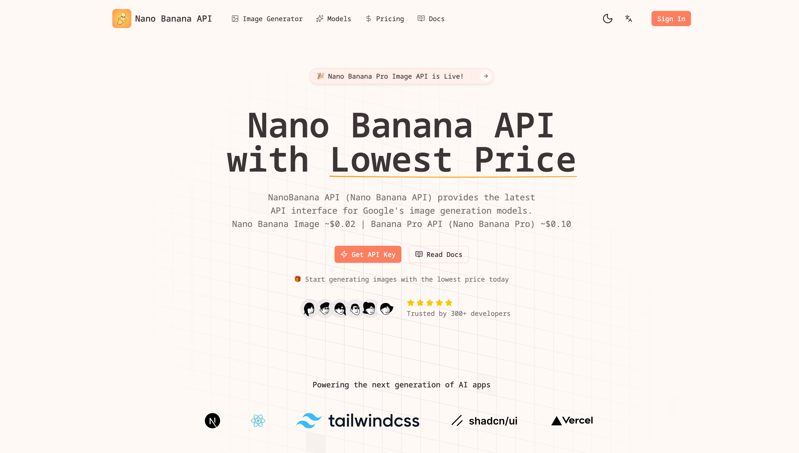 Nano Banana API - Save Over 50% vs Google - Save over 50% on Nano Banana API vs Google. Fast edits powered by Gemini 2.5 Flash Image, plus 4K generation with Nano Banana Pro (Gemini 3 Pro Image). media 1