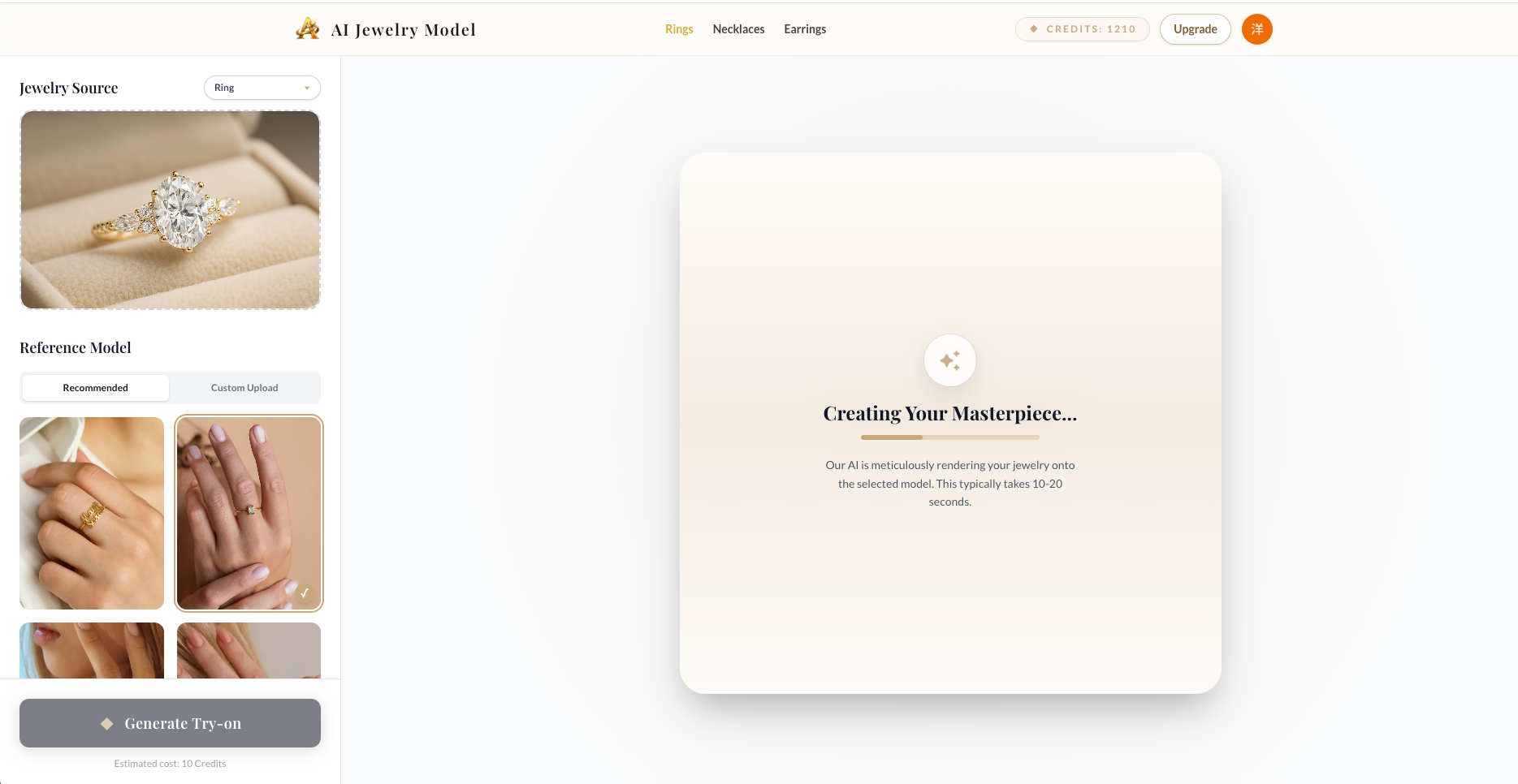 AI Jewelry Model - Premium AI jewelry model try-on photos in under a minute media 2