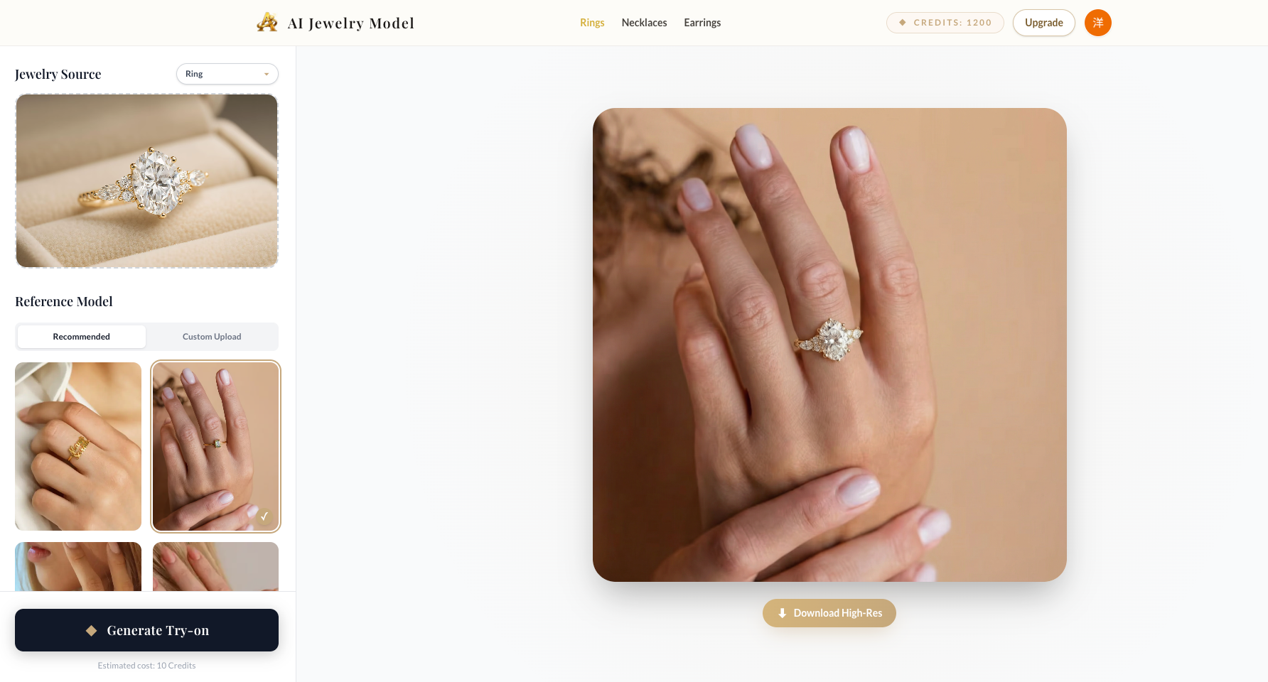 AI Jewelry Model - Premium AI jewelry model try-on photos in under a minute media 3