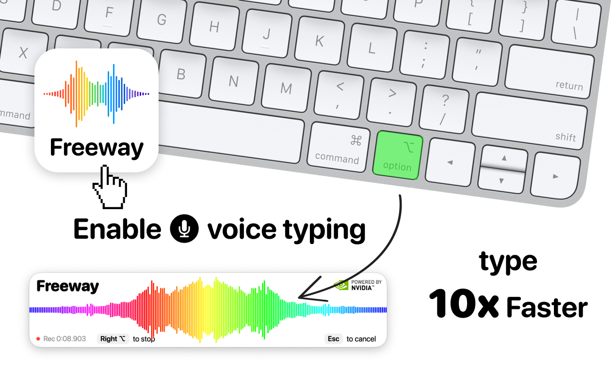 Freeway - Free, private voice-to-text for your Mac media 1