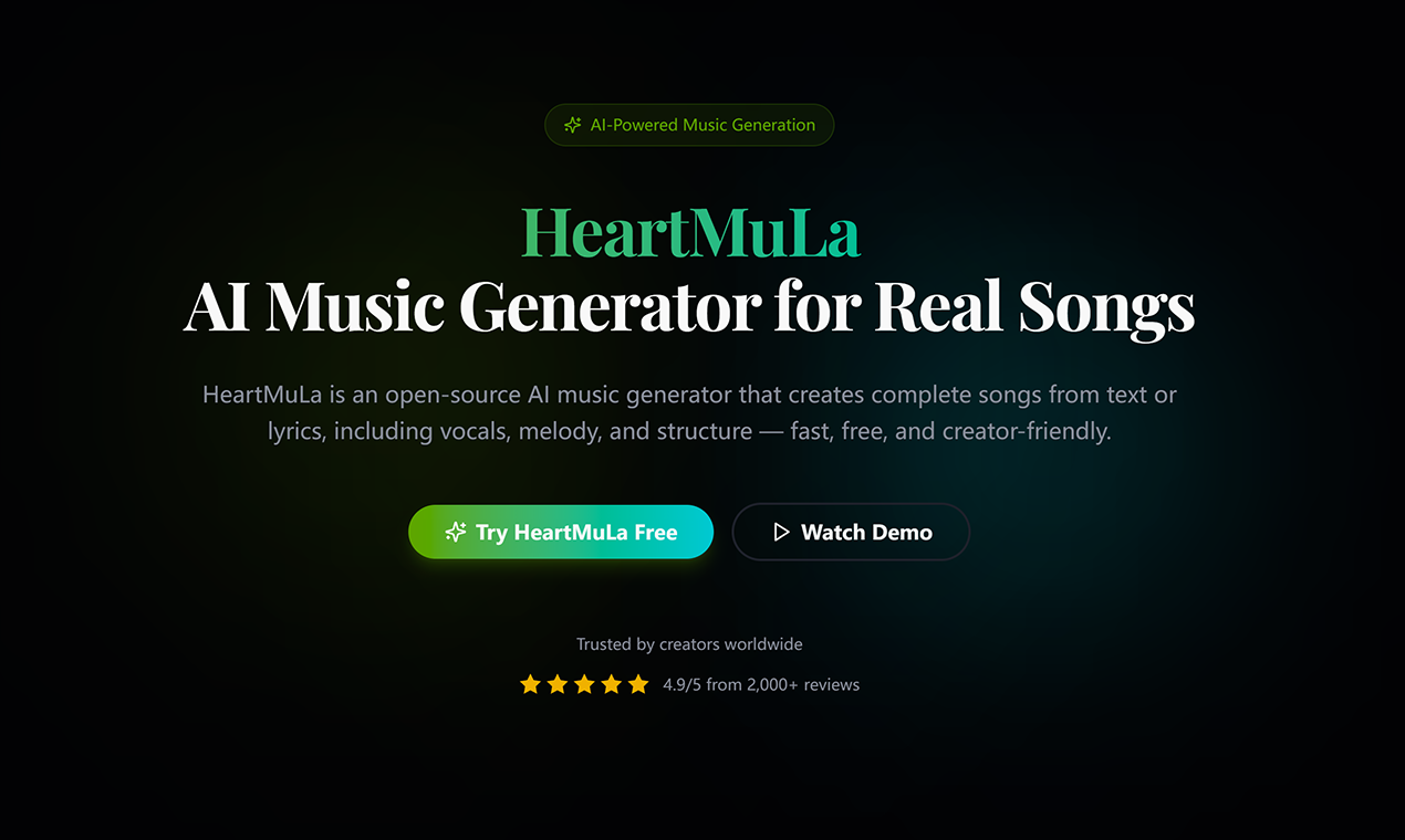 HeartMuLa AI Music Generator - HeartMuLa – AI Music Generator for Real Songs media 1