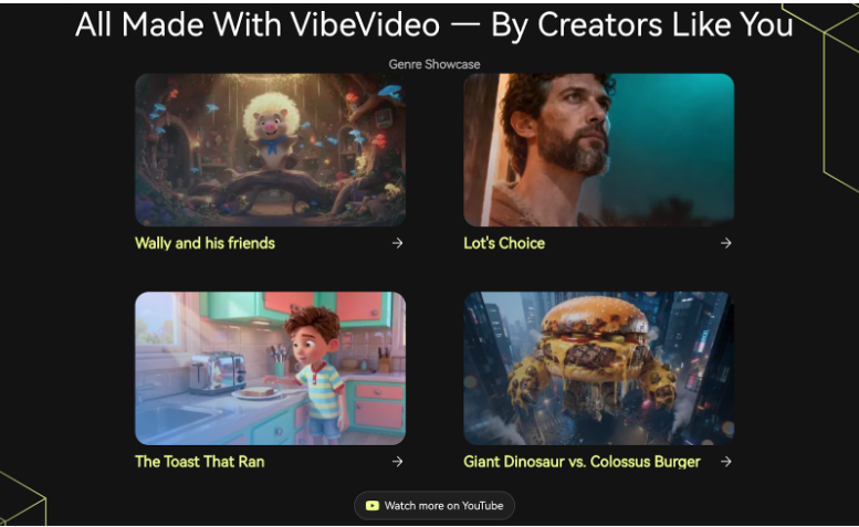 Vibevideo - AI that truly gets your story — from spark to screen.     media 1