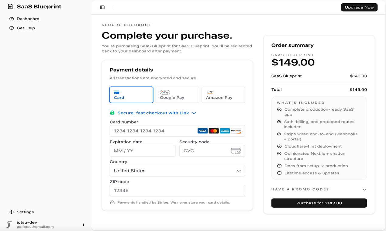 SaaS Blueprint - SaaS, SaaS starter, SaaS boilerplate, SaaS blueprint, AI-first starter, AI-friendly codebase, Next.js, App Router, TypeScript, Stripe billing, authentication, OAuth, GitHub OAuth, subscriptio media 1