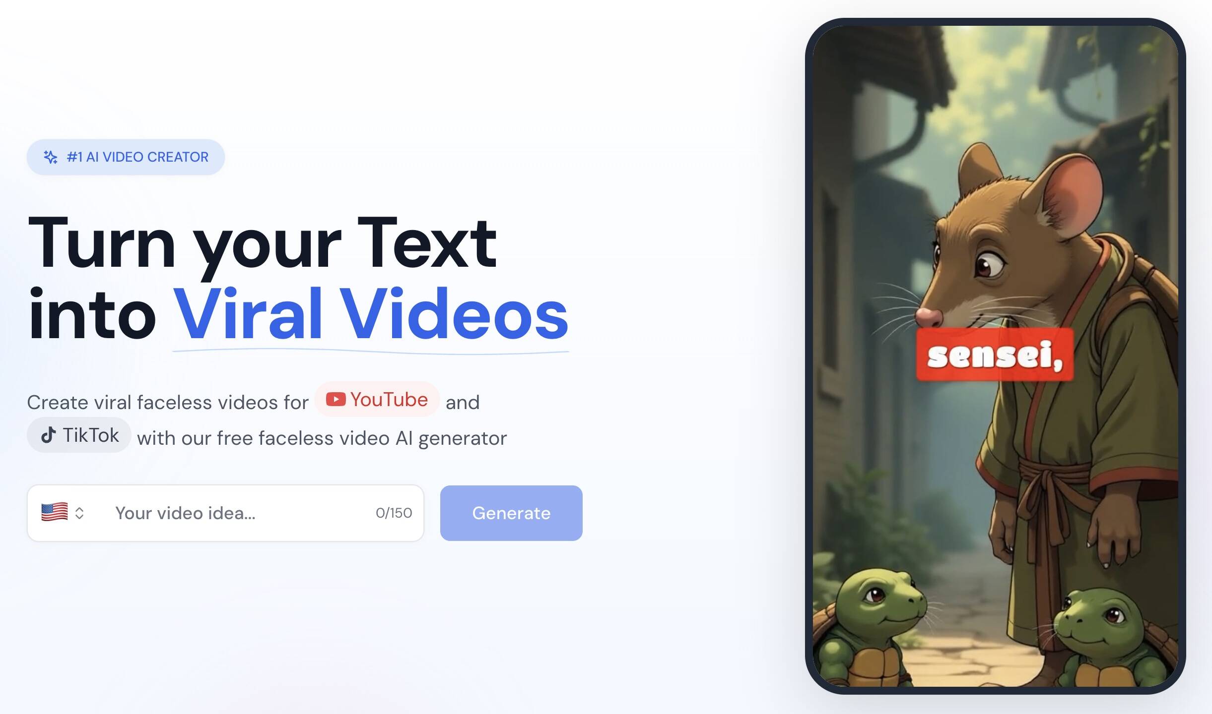 وسائط فيديوهات مجهولة الهوية - فيديو بدون وجه، مولد فيديو بتقنية الذكاء الاصطناعي، منشئ فيديو قصير، فيديو تيك توك، شورتات يوتيوب، تعليق صوتي بتقنية الذكاء الاصطناعي، التسميات التوضيحية التلقائية، أتمتة المحتوى 1