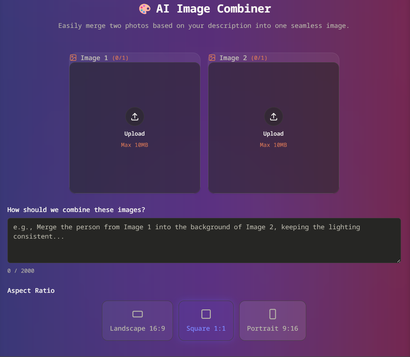 Mídia 1 de Combinador de imagens Ai - combinador de imagens ai