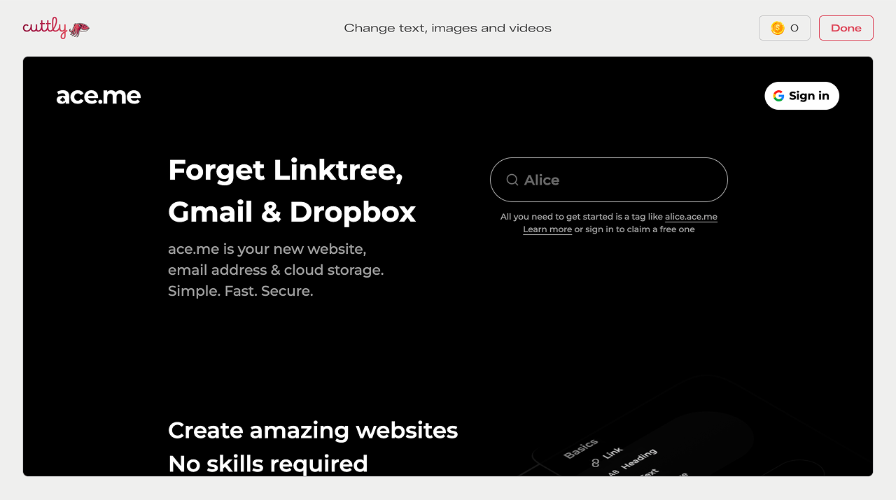 Mídia 2 de Cuttly - Clone qualquer site e entre no ar rapidamente