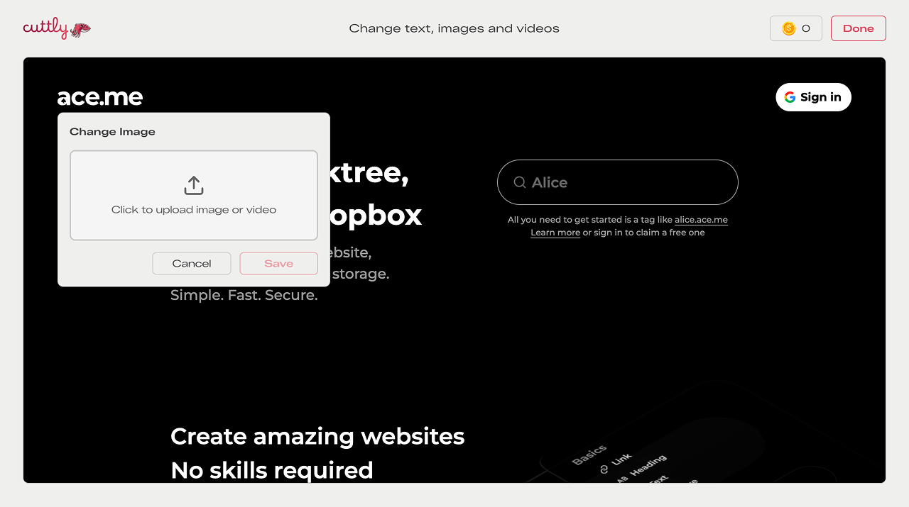 Mídia 3 de Cuttly - Clone qualquer site e entre no ar rapidamente