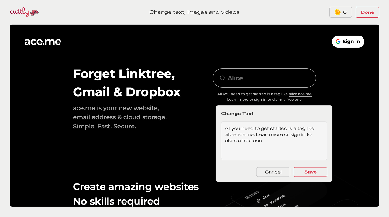 Mídia 4 de Cuttly - Clone qualquer site e entre no ar rapidamente