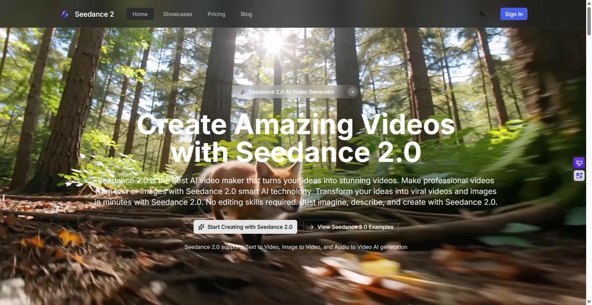 Seedance 2.0 AI Video Generator - AI video generator from text, image, or audio. media 1
